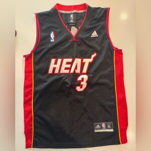 Adidas Miami Heat Wade Basketball Jersey in a size youth XL